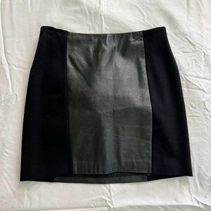 Madewell Leather Panel Mini Skirt size 0